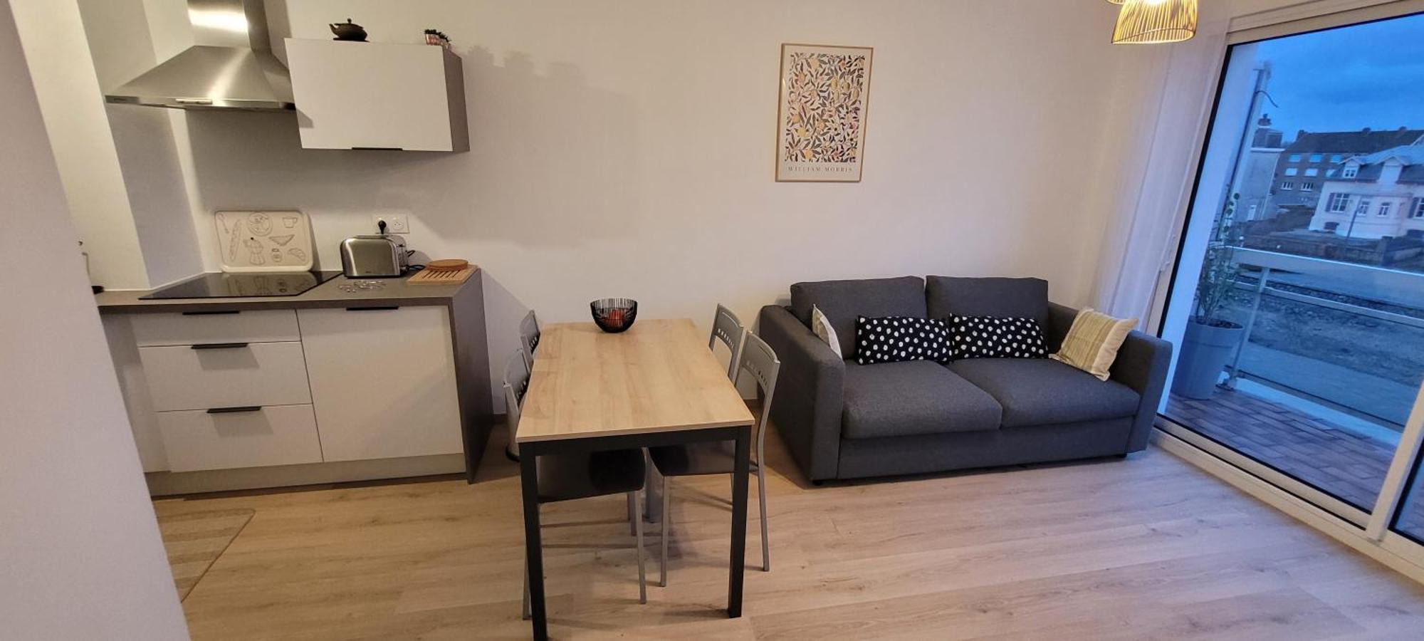 Une Jolie Vue - Appt 2 Pieces Vue Mer Balcon Sud Wimereux Exteriör bild